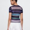 Transparentes Rippenpullover-T-Shirt