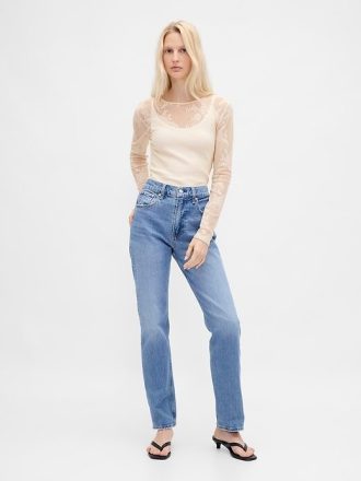 Transparentes Spitzentop