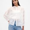 Transparentes Voile-Blumenhemd Transparentes Voile-Blumenhemd