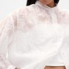 Transparentes Voile-Blumenhemd Transparentes Voile-Blumenhemd