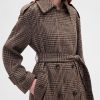 Trenchcoat aus Wollmischung mit Fischgrätenmuster Trenchcoat aus Wollmischung mit Fischgrätenmuster