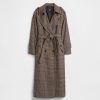 Trenchcoat aus Wollmischung mit Fischgrätenmuster Trenchcoat aus Wollmischung mit Fischgrätenmuster