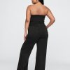 Trägerloser Jeans-Jumpsuit Trägerloser Jeans-Jumpsuit