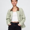 Trucker-Jacke aus Leinen-Baumwolle für Erwachsene Trucker-Jacke aus Leinen-Baumwolle für Erwachsene