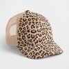 Trucker-Mütze aus Cord mit Leopardenmuster für Kinder Trucker-Mütze aus Cord mit Leopardenmuster für Kinder