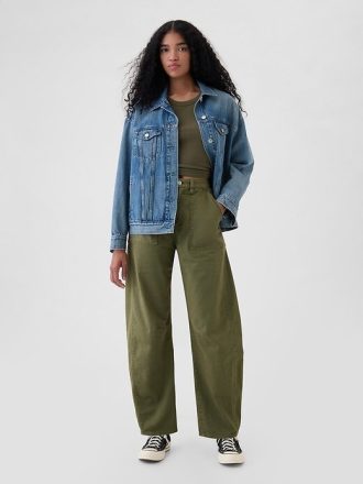 Twill-Fasshose mit mittelhohem Bund