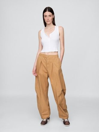Twill-Fasshose mit mittelhohem Bund