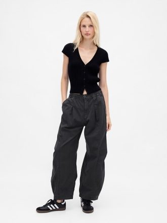 Twill-Fasshose mit mittelhohem Bund