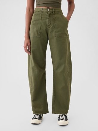 Twill-Fasshose mit mittelhohem Bund