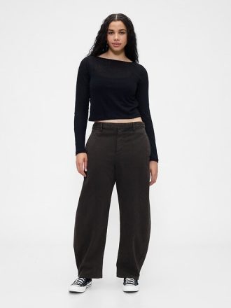 Twill-Fasshose mit mittelhohem Bund