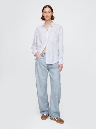 UltraSoft Barrel Jeans mit hohem Bund