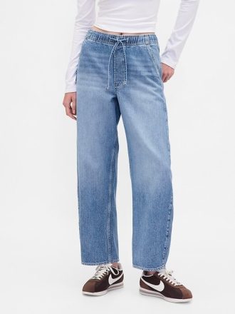 UltraSoft Barrel Jeans mit hohem Bund