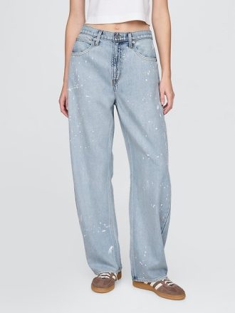 UltraSoft Barrel Jeans mit hohem Bund
