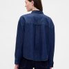 UltraSoft Denim Crop Shirt mit geradem Saum UltraSoft Denim Crop Shirt mit geradem Saum