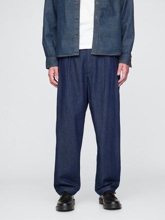 UltraSoft Denim-Hose mit Fischgrätenmuster