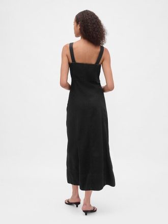 UltraSoft Denim-Maxikleid mit Reißverschluss vorne