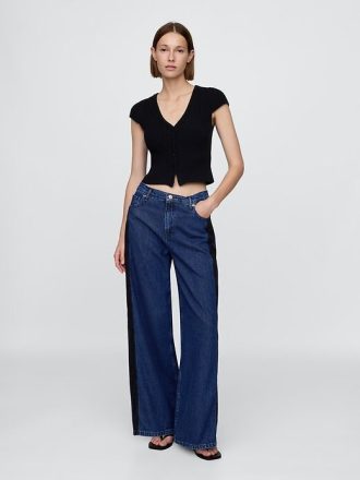 Ultraweiche Baggy-Jeans mit mittlerer Leibhöhe