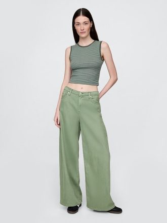 Ultraweiche Baggy-Jeans mit mittlerer Leibhöhe