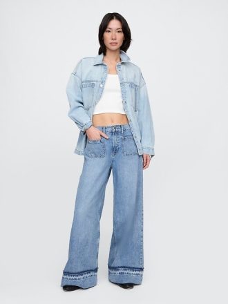 Ultraweiche Baggy-Jeans mit mittlerer Leibhöhe