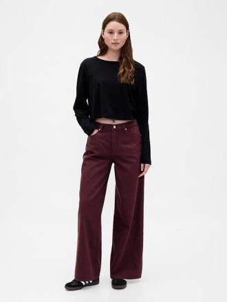 Ultraweiche Baggy-Jeans mit mittlerer Leibhöhe