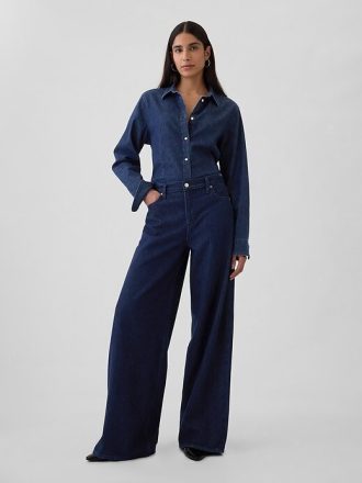 Ultraweiche Baggy-Jeans mit mittlerer Leibhöhe