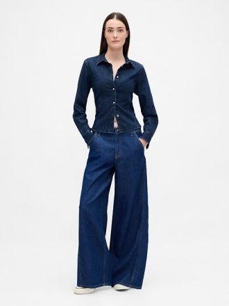 Ultraweiche Baggy-Jeans mit mittlerer Leibhöhe