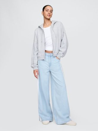 Ultraweiche Baggy-Jeans mit mittlerer Leibhöhe
