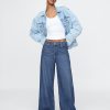 Ultraweiche Baggy-Jeans mit mittlerer Leibhöhe Ultraweiche Baggy-Jeans mit mittlerer Leibhöhe