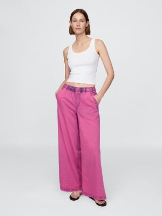 Ultraweiche Baggy-Jeans mit mittlerer Leibhöhe