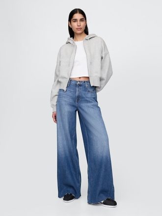 Ultraweiche Baggy-Jeans mit mittlerer Leibhöhe