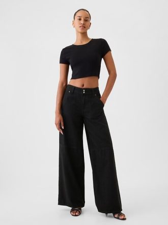 Ultraweiche Baggy-Jeans mit mittlerer Leibhöhe