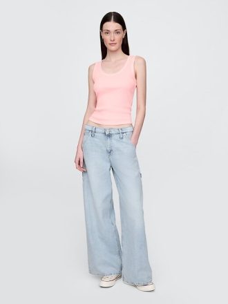 Ultraweiche Baggy-Jeans mit mittlerer Leibhöhe