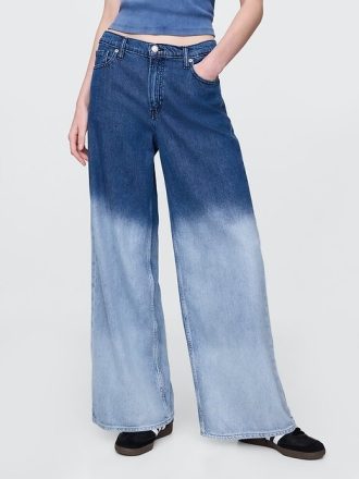 Ultraweiche Baggy-Jeans mit mittlerer Leibhöhe