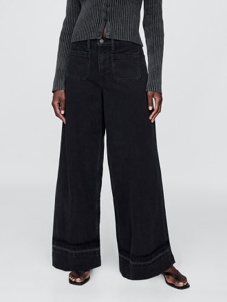 Ultraweiche Baggy-Jeans mit mittlerer Leibhöhe