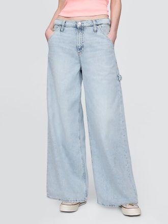 Ultraweiche Baggy-Jeans mit mittlerer Leibhöhe