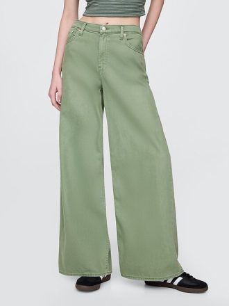 Ultraweiche Baggy-Jeans mit mittlerer Leibhöhe