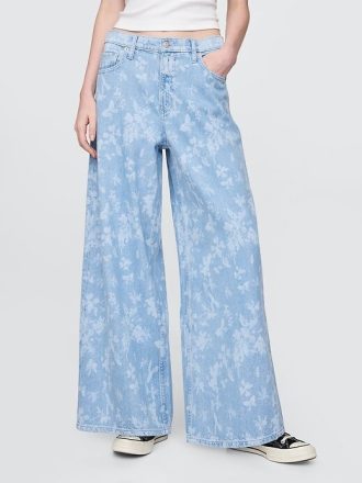 Ultraweiche Baggy-Jeans mit mittlerer Leibhöhe