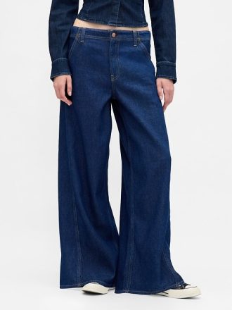 Ultraweiche Baggy-Jeans mit mittlerer Leibhöhe