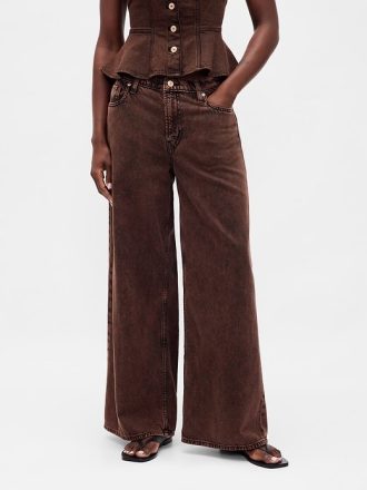 Ultraweiche Baggy-Jeans mit mittlerer Leibhöhe