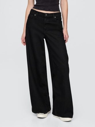 Ultraweiche Baggy-Jeans mit mittlerer Leibhöhe