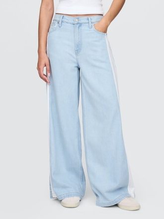 Ultraweiche Baggy-Jeans mit mittlerer Leibhöhe