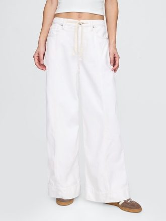 Ultraweiche Baggy-Jeans mit mittlerer Leibhöhe