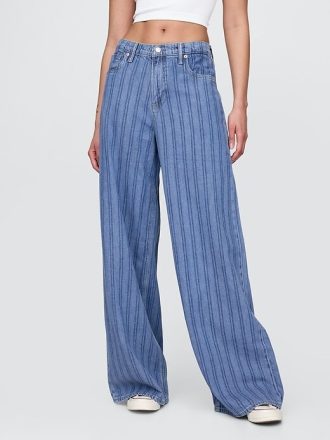 Ultraweiche Baggy-Jeans mit mittlerer Leibhöhe