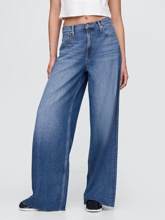 Ultraweiche Baggy-Jeans mit mittlerer Leibhöhe