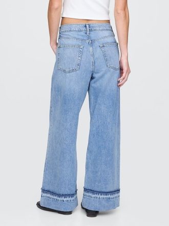Ultraweiche Baggy-Jeans mit mittlerer Leibhöhe