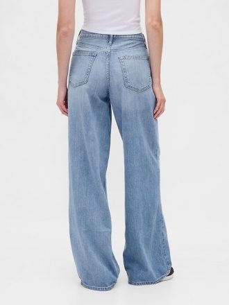 Ultraweiche Baggy-Jeans mit mittlerer Leibhöhe
