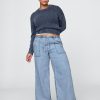 Ultraweiche Baggy-Jeans mit mittlerer Leibhöhe Ultraweiche Baggy-Jeans mit mittlerer Leibhöhe