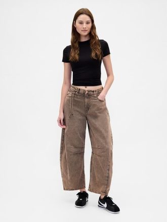 Ultraweiche Hufeisenjeans mit hohem Bund