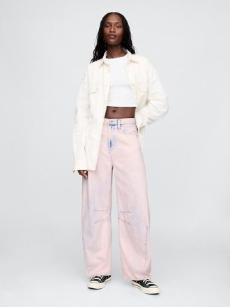 Ultraweiche Hufeisenjeans mit hohem Bund