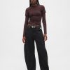 Ultraweiche Hufeisenjeans mit hohem Bund